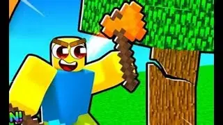 Playing Tree Chop Simulator... (Roblox)