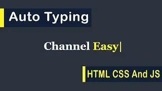 Auto Typing Effect on Website | Text Typing Animation on Website Using HTML CSS and JS