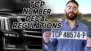 TCP Number Decal Sticker Regulations | Transportation Charter Permit Lettering Rules (PUC)