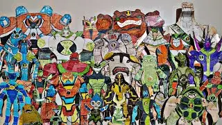 My BEN 10 Paper Action Figures Collection!