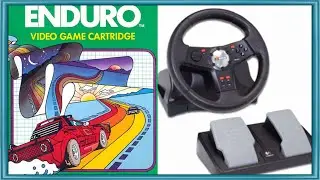 ENDURO ATARI VCS 2600 con Volante y Pedales