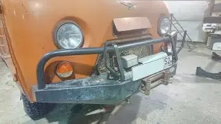 Скрытая лебёдка на УАЗ 3303