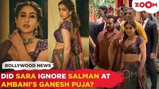 Did Sara Ali Khan IGNORE Salman Khan At Ambani's Ganesh Chaturthi Celebration? Video goes VIRAL