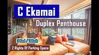 C Ekamai Duplex Penthouse Luxury Contempurary Style 3 Bedroom 2 Bathroom