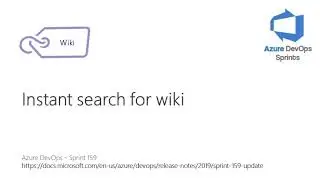 #azuredevopssprints 159 - Busca rápida para Wikis