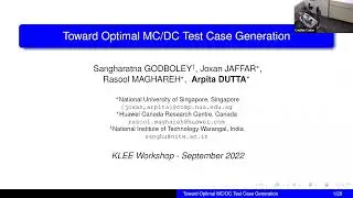 Toward Optimal MC/DC Test Case Generation