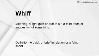 Whiff Meaning