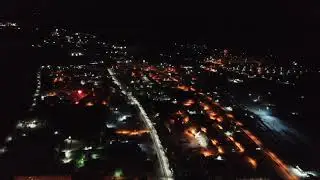 🎇Новогодние салюты Лесосибирска 2021г.🎉Полет квадрокоптера в первые минуты 2021г.