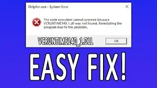 How to fix vcruntime140_1.dll not found or missing
