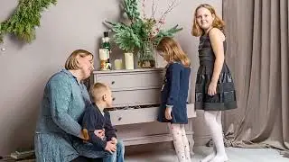 Новогоднее семейное слайд - шоу в фотостудии