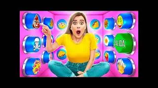 RETO DE LOS 100 BOTONES MISTERIOSOS || ¡Solo 1 te deja escapar! Resuelve el acertijo por 123GO! FOOD