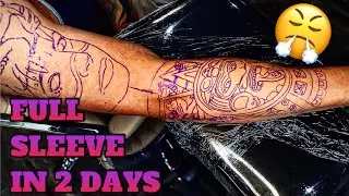 FULL SLEEVE IN 2 DAYS (can my client handle it?) 😎 tattoo tutorial by @mr.reyesink