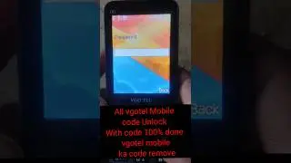 All vgotel Mobile code Unlock With code 100% done || vgotel mobile ka code remove