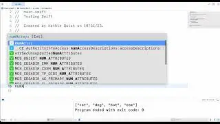 Swift Programming: Arrays