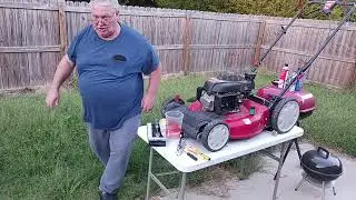 just fixing a lawn mower