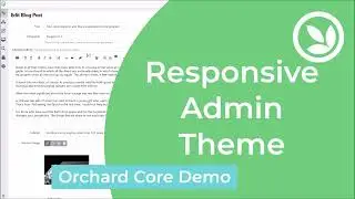 Responsive Admin Theme - Orchard Core Demo