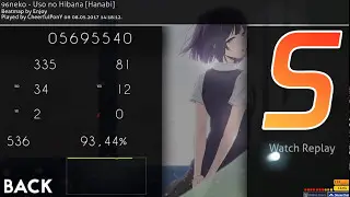 [osu!] CheerfulPonY | 96neko - Uso no Hibana [Hanabi] 141 pp |