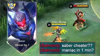 SABER WTF DAMAGE CHEAT BUILD 2024 | NEW INSANE TRICK TO DOMINATE - Mobile Legends