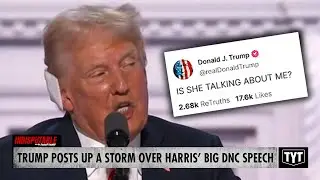 Trump Posts Endless Tirade Over Harris' Big Speech At Convention