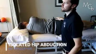 hip abduction glut med exercise with visual feedback