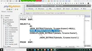 80 Modern Databases Cairo Univ MySQL Document DB, JSON JSON EXTRACT,and GET element from json array,