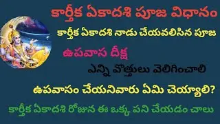 karthika ekadasi //ekadasi pooja vidhaanam in telugu//Karthika ekadasi upavasam// karthika masam