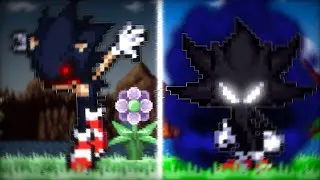 Sonic.EXE VS Dark Sonic [Sticknodes Sprite Animation]