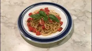 Spaghetti con Pomodorini Freschi e Basilico Step by Step Tutorial