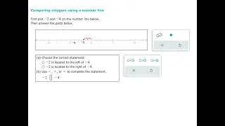 Comparing integers using a number line (ALEKS examples)