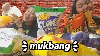 Eating Only Orange, Yellow, Brown, and Black Foods Mukbang