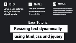 Resizing text dynamically using html,css and jquery