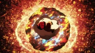 Saitama destruindo o meteoro