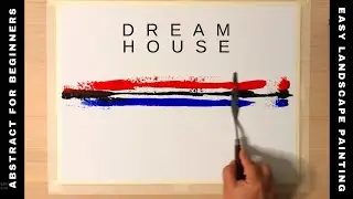 How to paint Dream House Landscape /Easy Abstract Painting for Beginners/Art ASMR/#14