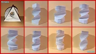 4 - Folding Paper Bellows with Cylindrical Helix Triangle Form P1.