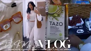 VLOG | FIRST WEEK OF FALL | PICNIC DATE + TARGET ESSENTIALS RUN + MONDAY RESET + DIY FALL DRINKS