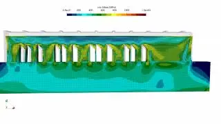 Deflection and residual stresses from an immersed part-scale analysis