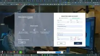 Student Register for Precision Exam