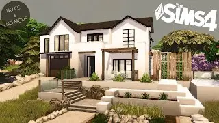 BIG Modern Family House | No CC | Sims 4 Stop Motion Build & Interior