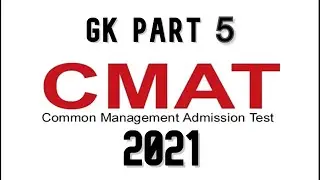 CMAT || BOOKS AND AUTHOR || PART 5 || 2021 || DOT STUDY