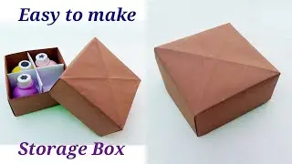 DIY - How To Make Paper Box, how to make gift box, origami box, storage box, DIY paper box #paperbox