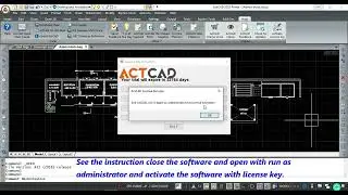 How to activate the software using license key in ActCAD