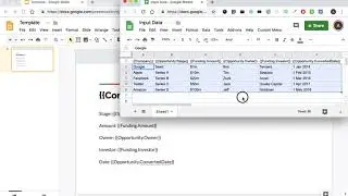 Mail-merge style: Google Sheets to Google Slides