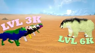 5 DireWolves Lvl 3k VS DireBear Lvl 6k | 