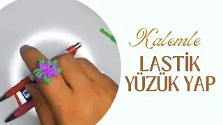 Çok Basit Çiçek Yüzük Yapımı - DIY Rainbow Flower Charm/Ring Loom Bands SUPER EASY