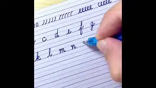 Basic strokes small letters a-z | How to improve English cursive handwriting 