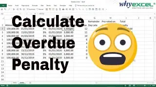 Calculate Penalty Amount by Overdue Months and Days in Excel