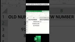 How to add zero before phone number in Excel | Add 0 before phone number @haminh1804 #msexcel