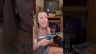 13 year old me at a sleepover in 2000