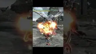 activating ultra instinct fighting the Silver Rathalos #monsterhuntersunbreak #shorts