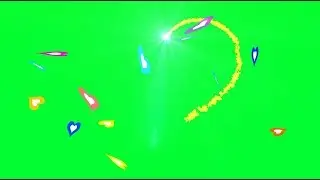 Love Shape Animation Heart Shape Animation Particles Effects (Green Screen)